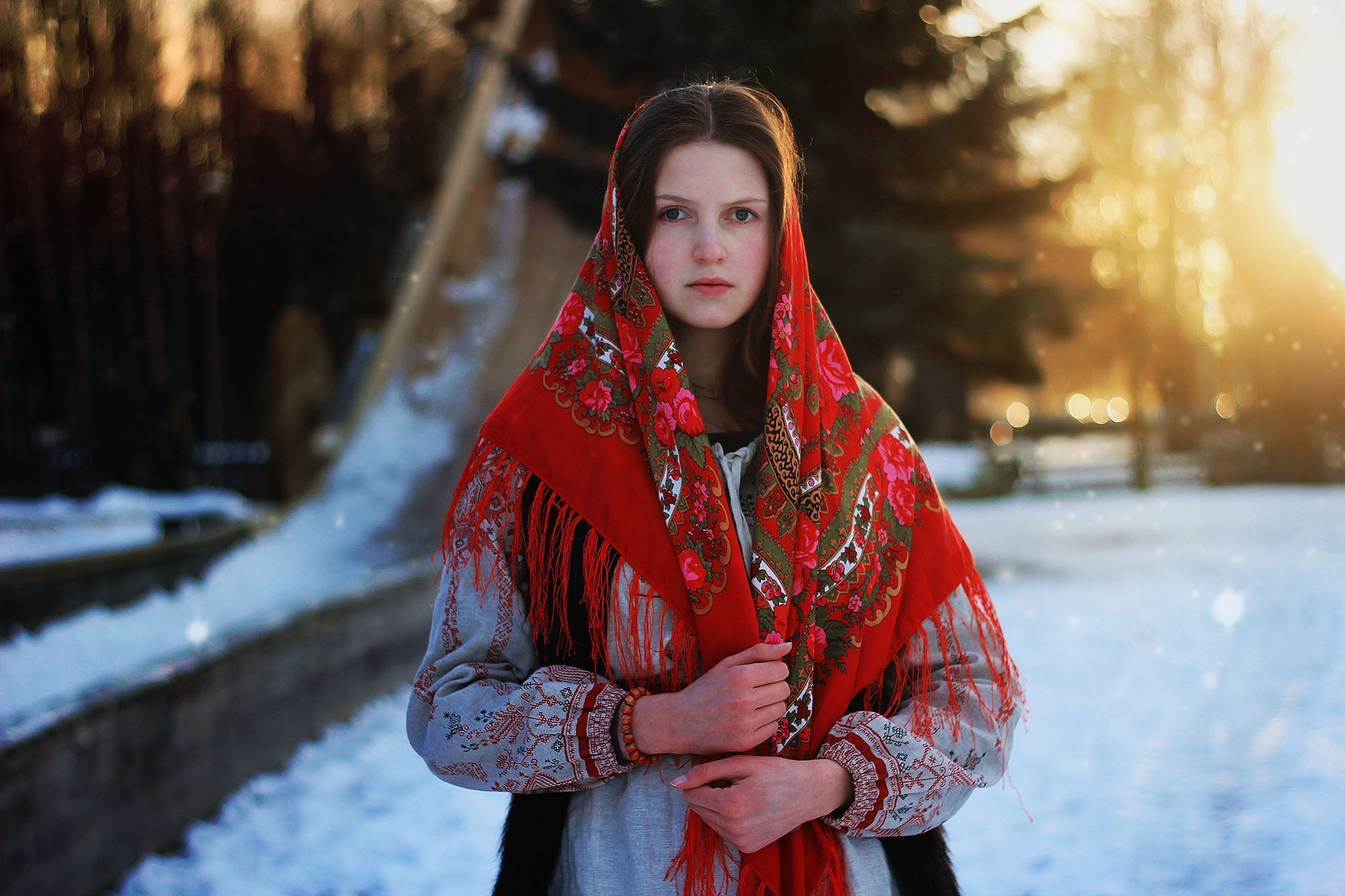 Girls in Slavic costumes in Ansan