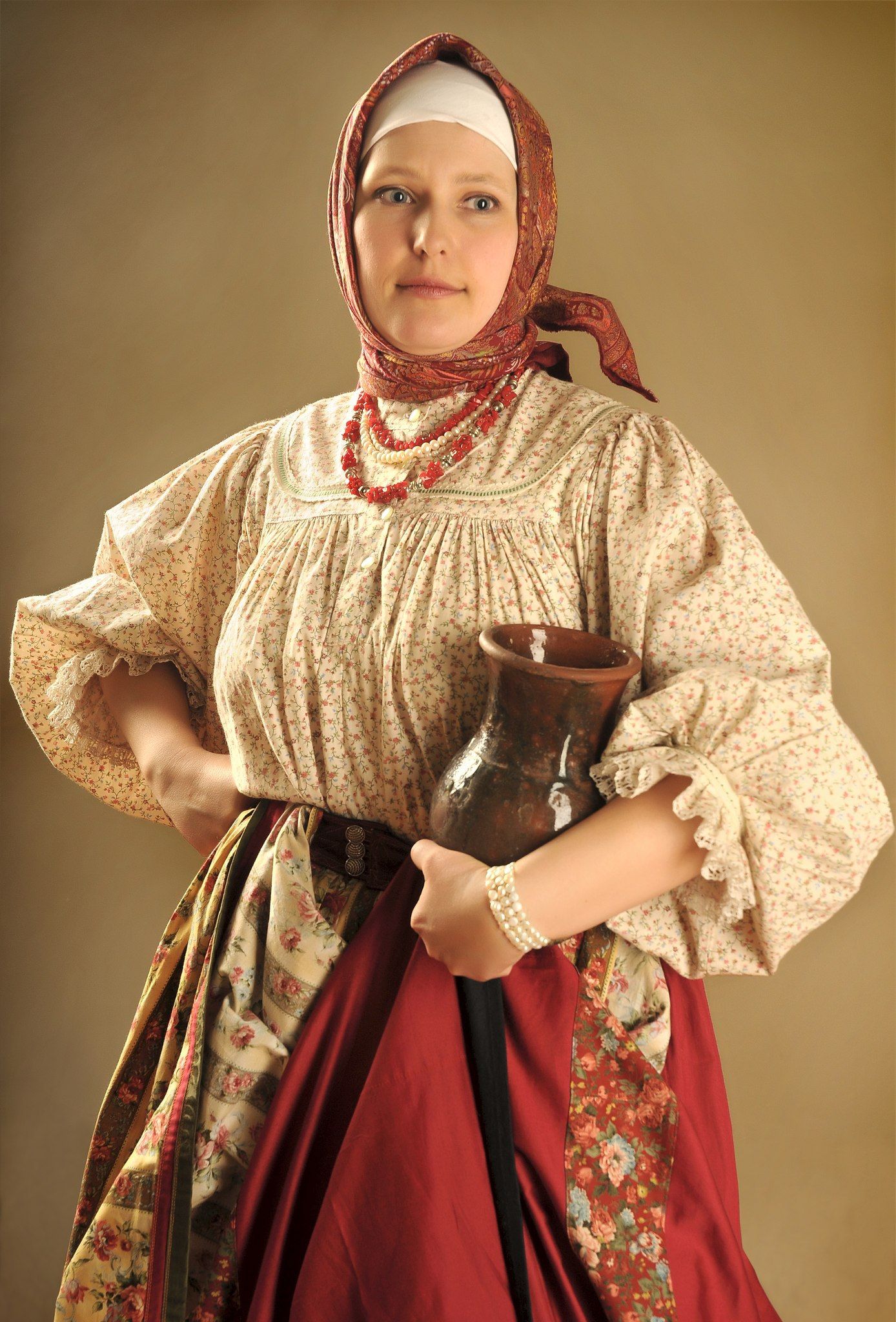 Girls in Slavic costumes in Ansan