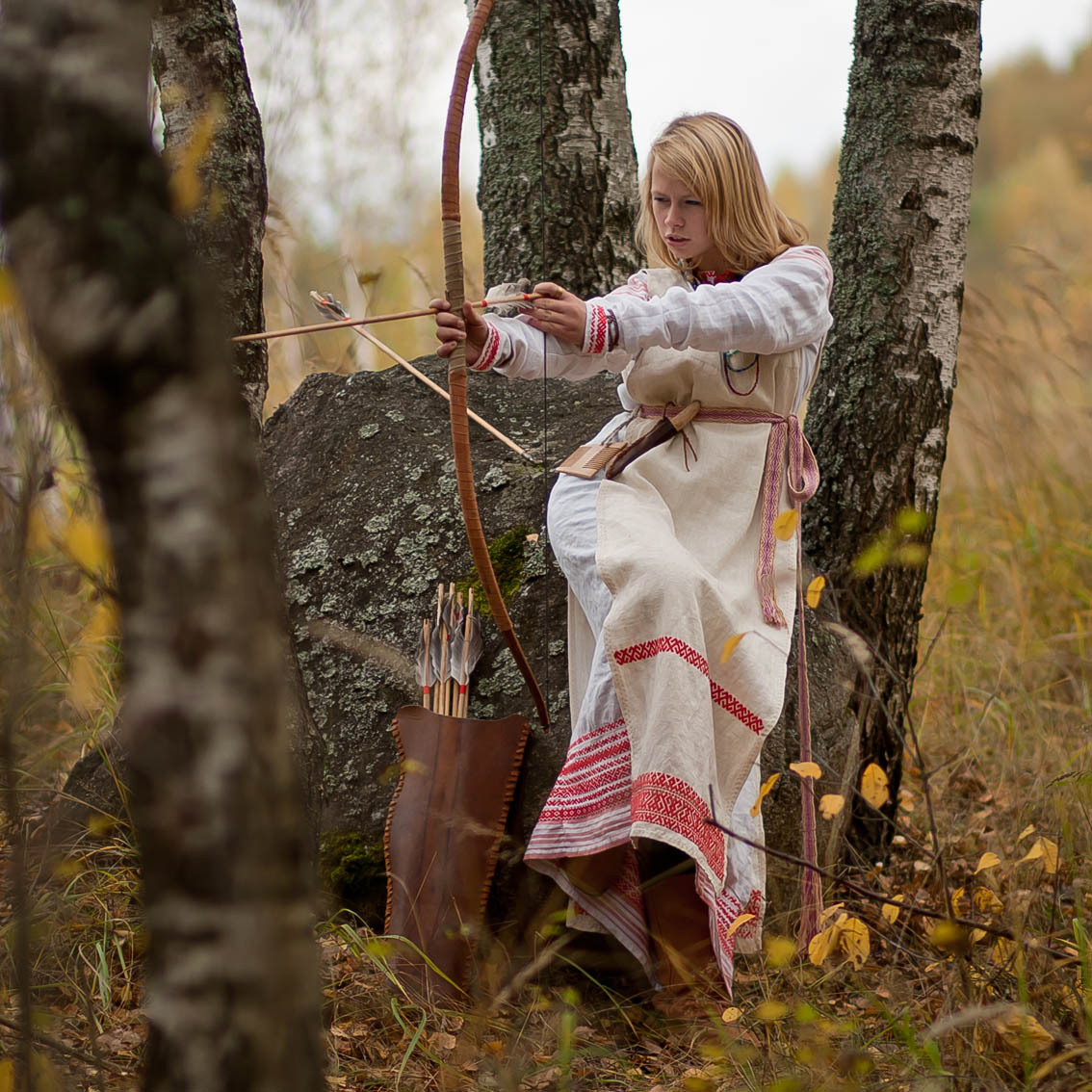 Sexy photo Girls in Slavic costumes in Ansan
